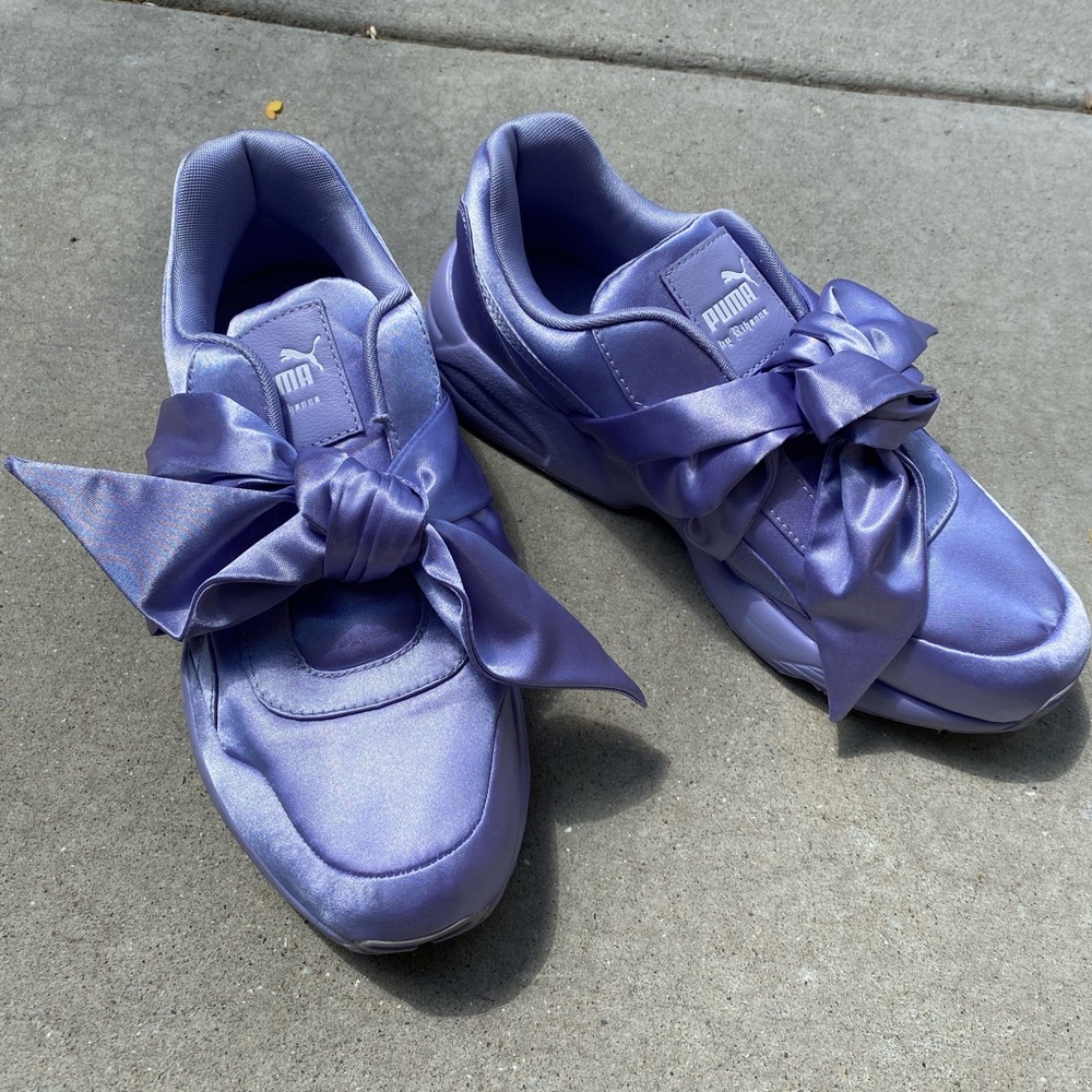 Lavender Fenty x Puma sneakers